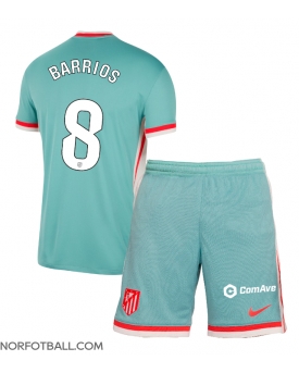 Billige Fotballdrakt Atletico Madrid Pablo Barrios #8 Replika Bortedraktsett Barn 2024-25 Kortermet (med bukser)